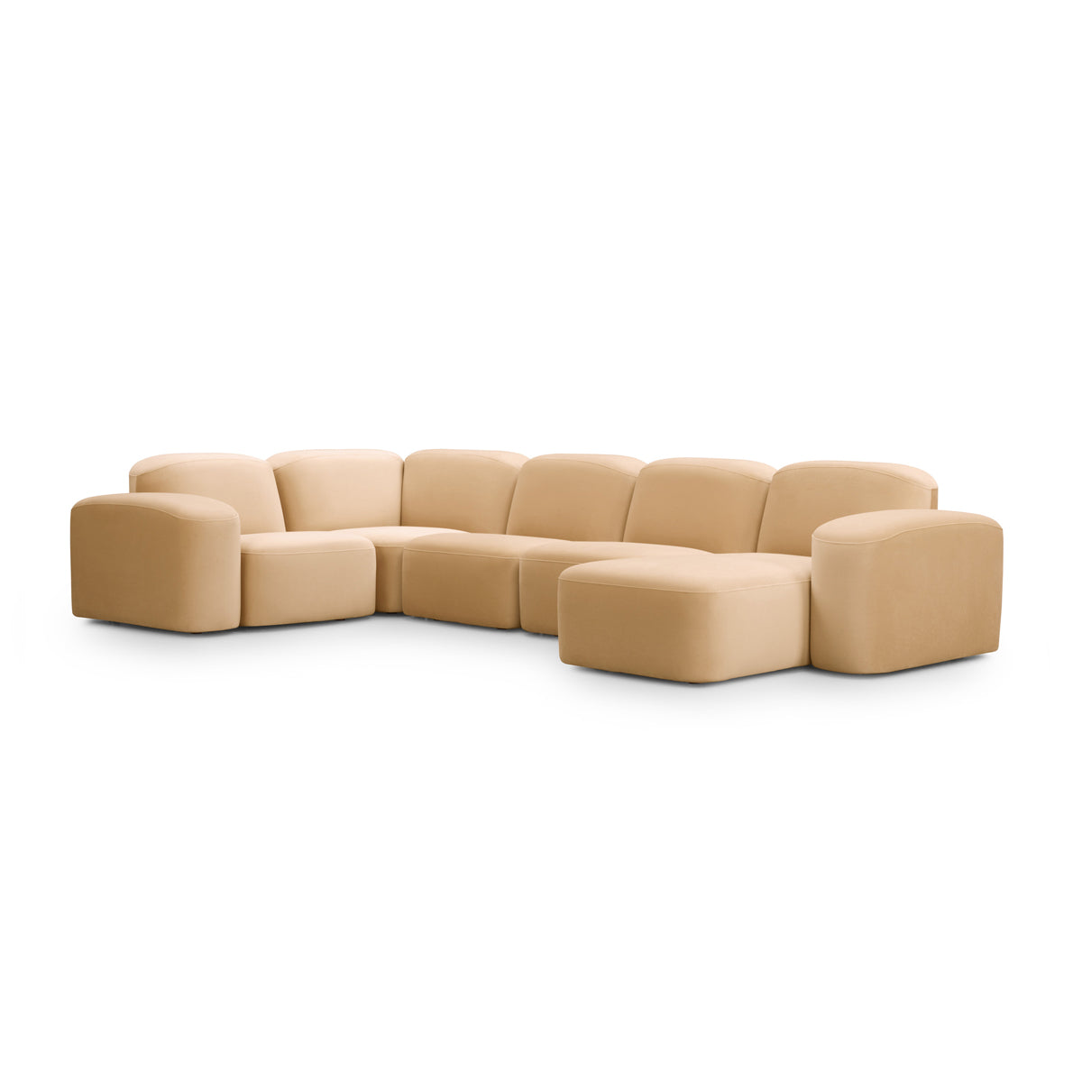 Muse 5 Piece LAF Chaise Modular Sofa