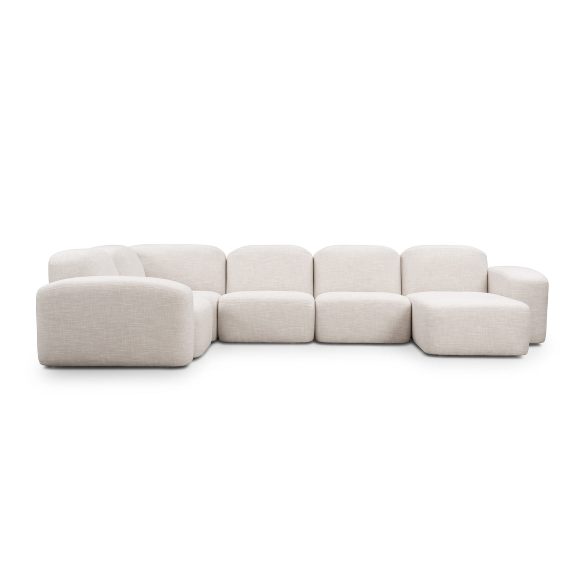 Muse 5 Piece RAF Chaise Modular Sofa