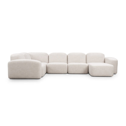 Muse 5 Piece RAF Chaise Modular Sofa