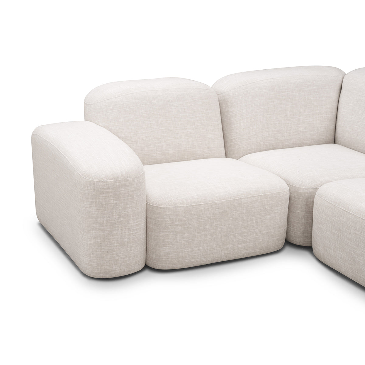 Muse 5 Piece RAF Chaise Modular Sofa