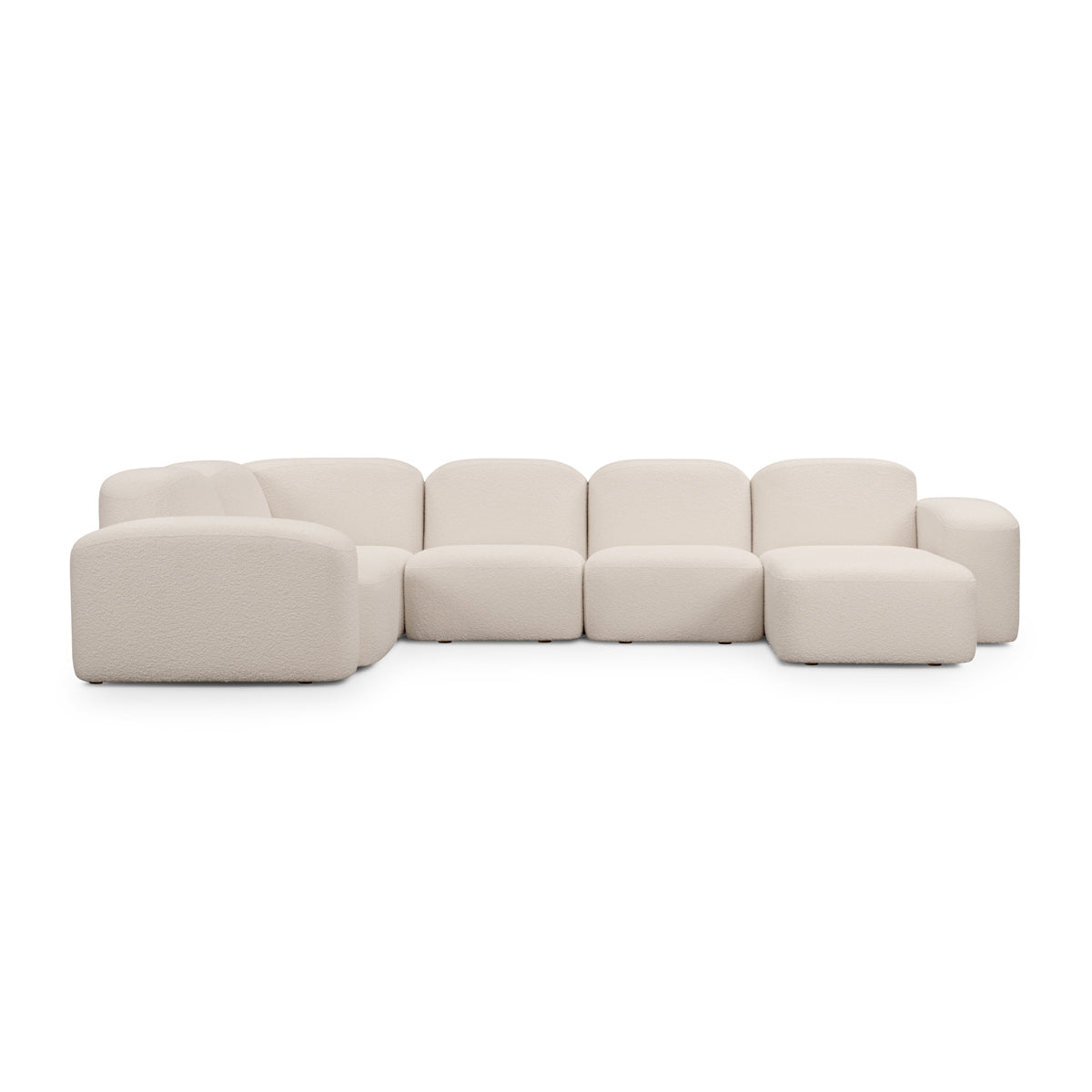 Muse 5 Piece RAF Chaise Modular Sofa