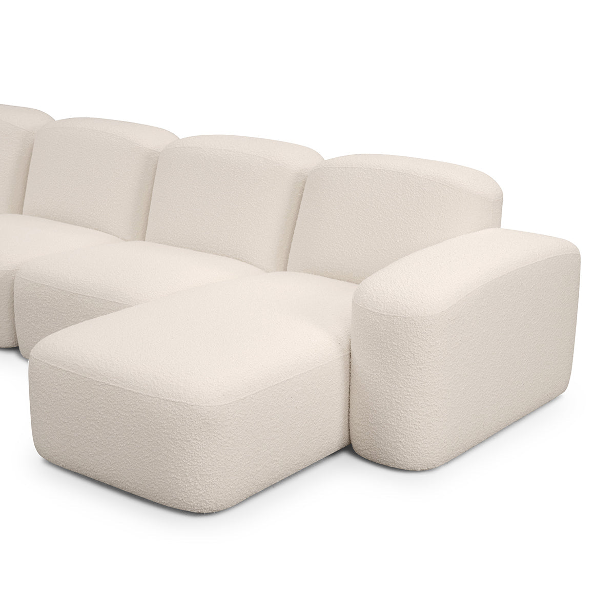 Muse 5 Piece RAF Chaise Modular Sofa