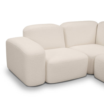 Muse 5 Piece RAF Chaise Modular Sofa