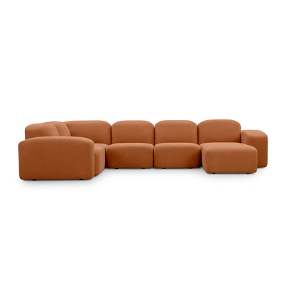 Muse 5 Piece RAF Chaise Modular Sofa