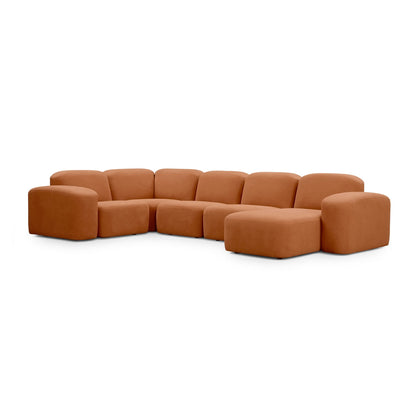 Muse 5 Piece RAF Chaise Modular Sofa