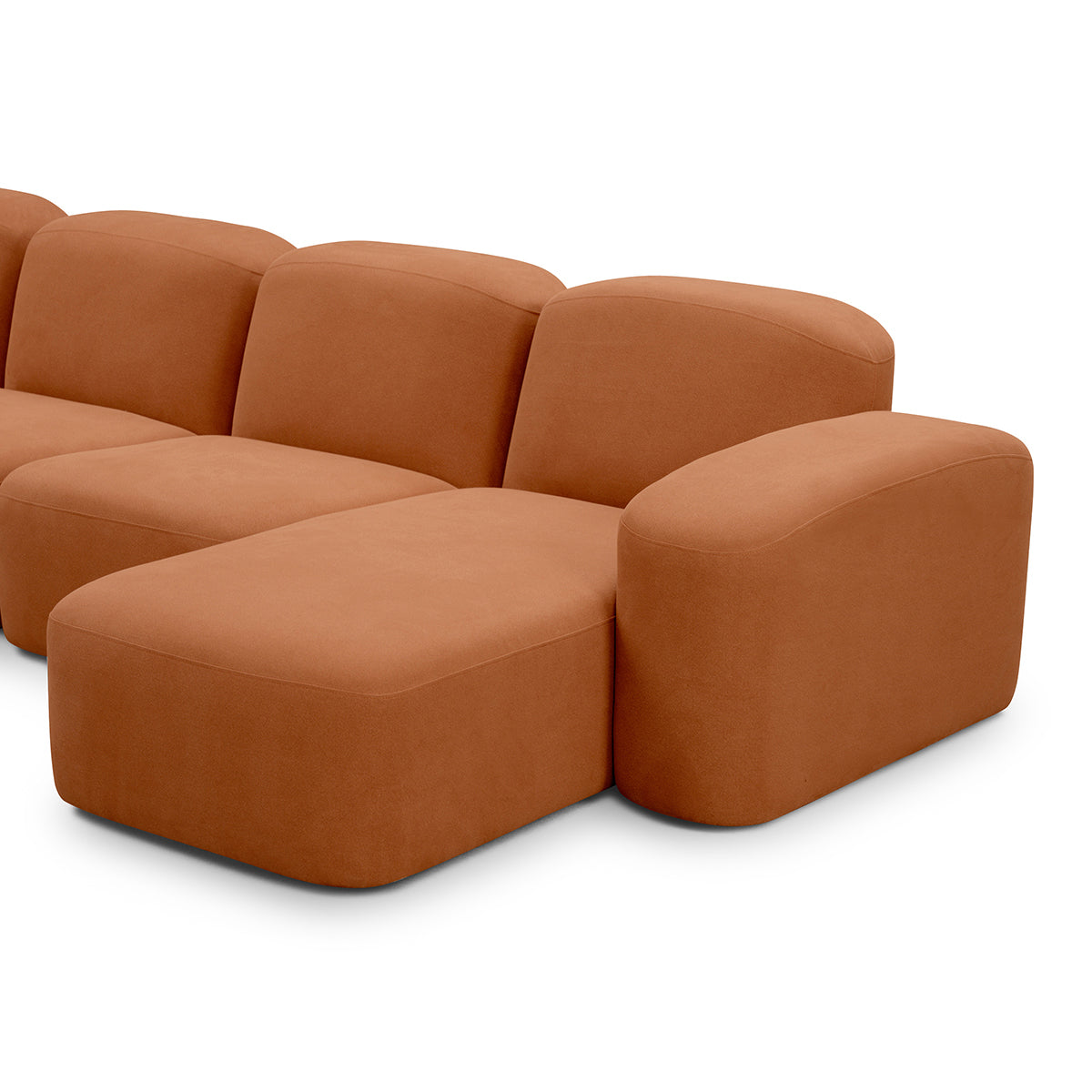 Muse 5 Piece RAF Chaise Modular Sofa