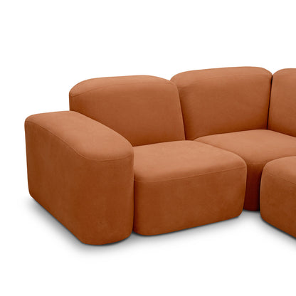 Muse 5 Piece RAF Chaise Modular Sofa