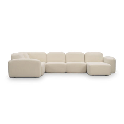Muse 5 Piece RAF Chaise Modular Sofa