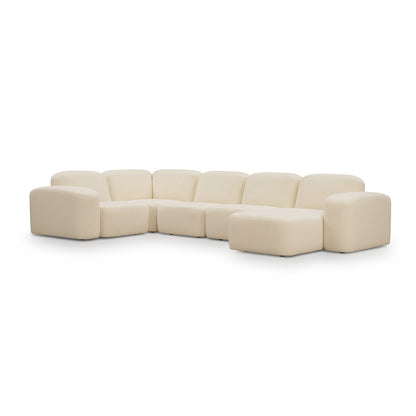 Muse 5 Piece RAF Chaise Modular Sofa