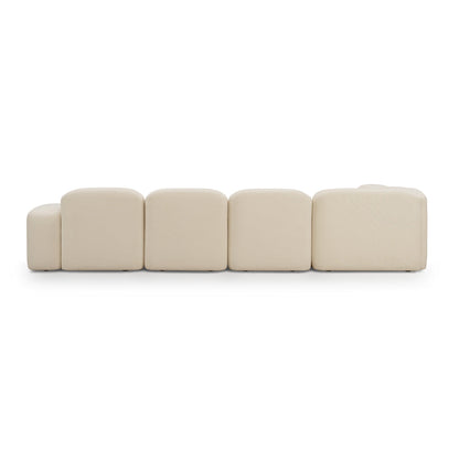 Muse 5 Piece RAF Chaise Modular Sofa