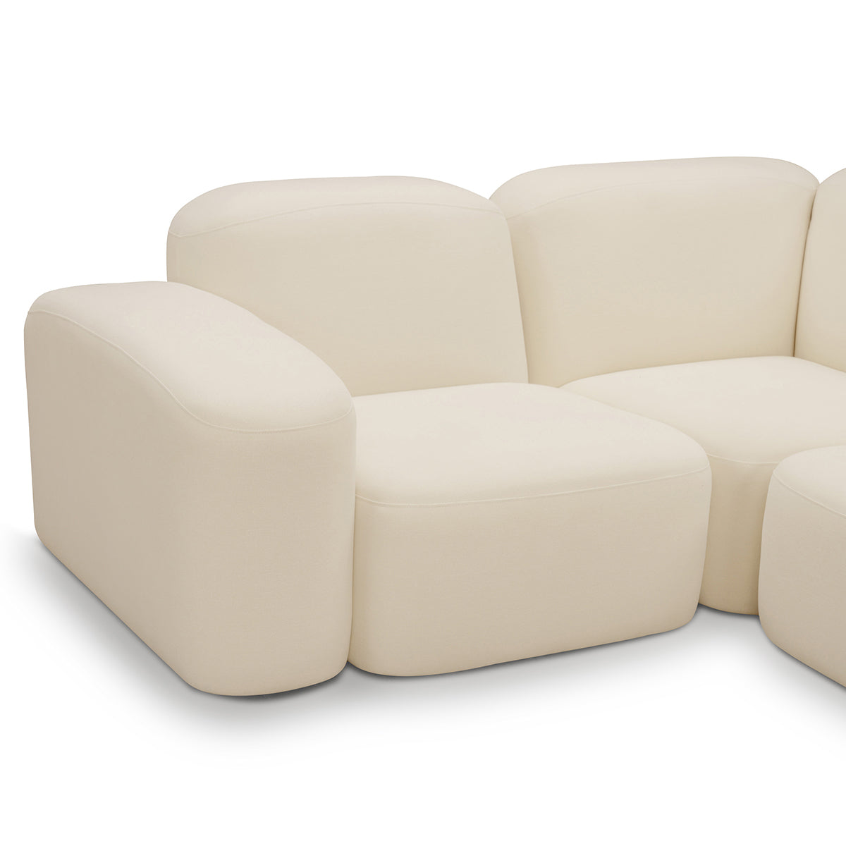 Muse 5 Piece RAF Chaise Modular Sofa