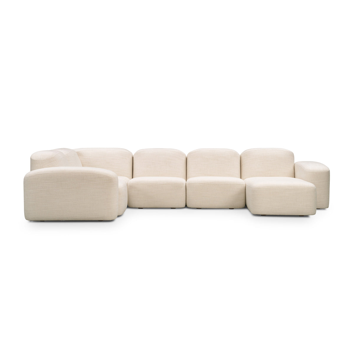 Muse 5 Piece RAF Chaise Modular Sofa
