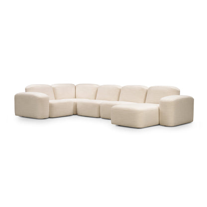 Muse 5 Piece RAF Chaise Modular Sofa