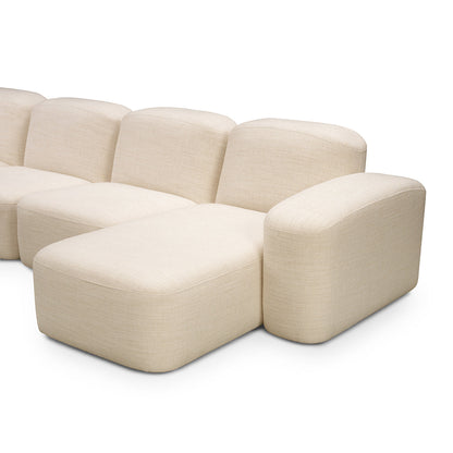 Muse 5 Piece RAF Chaise Modular Sofa