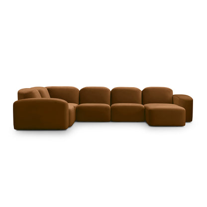 Muse 5 Piece RAF Chaise Modular Sofa