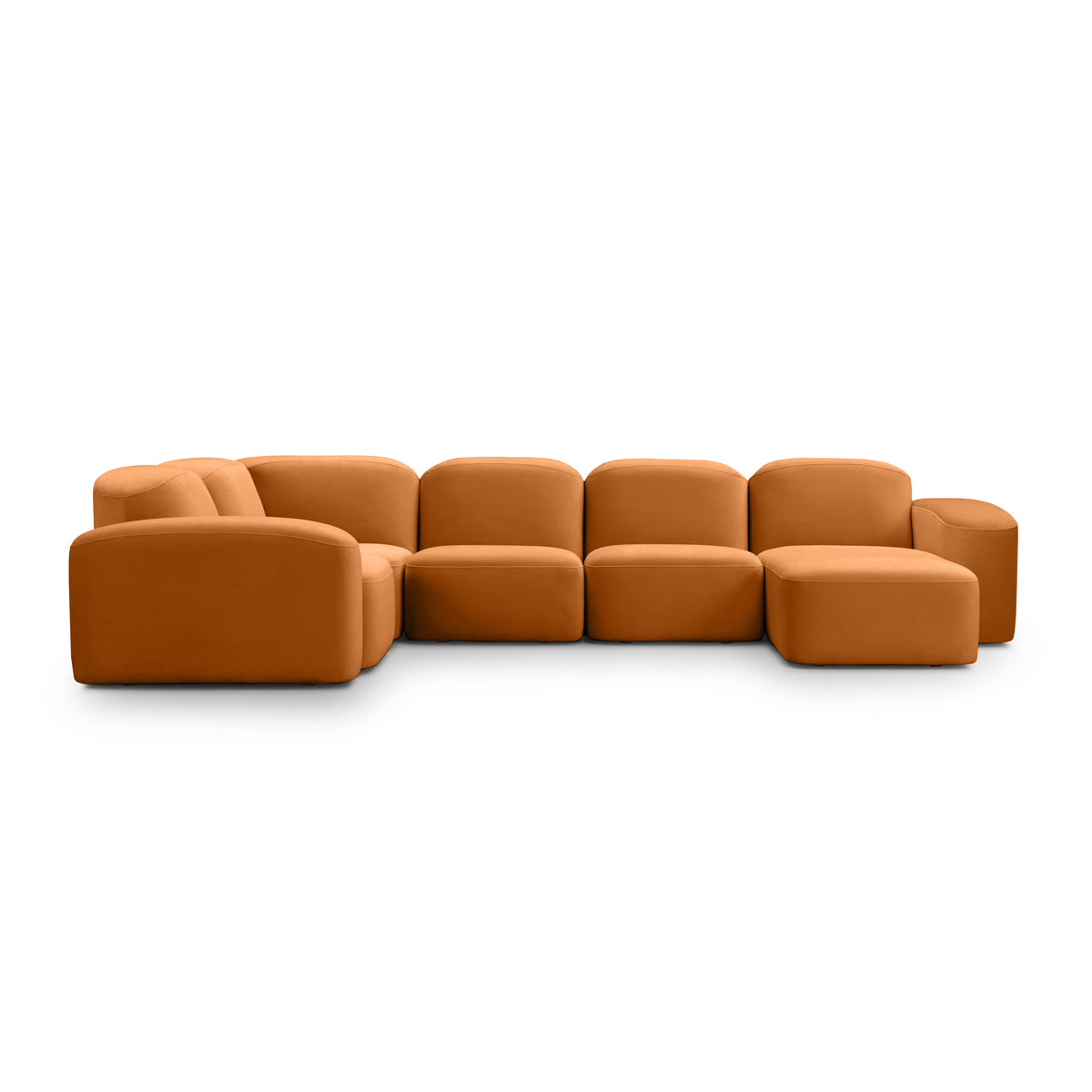 Muse 5 Piece RAF Chaise Modular Sofa