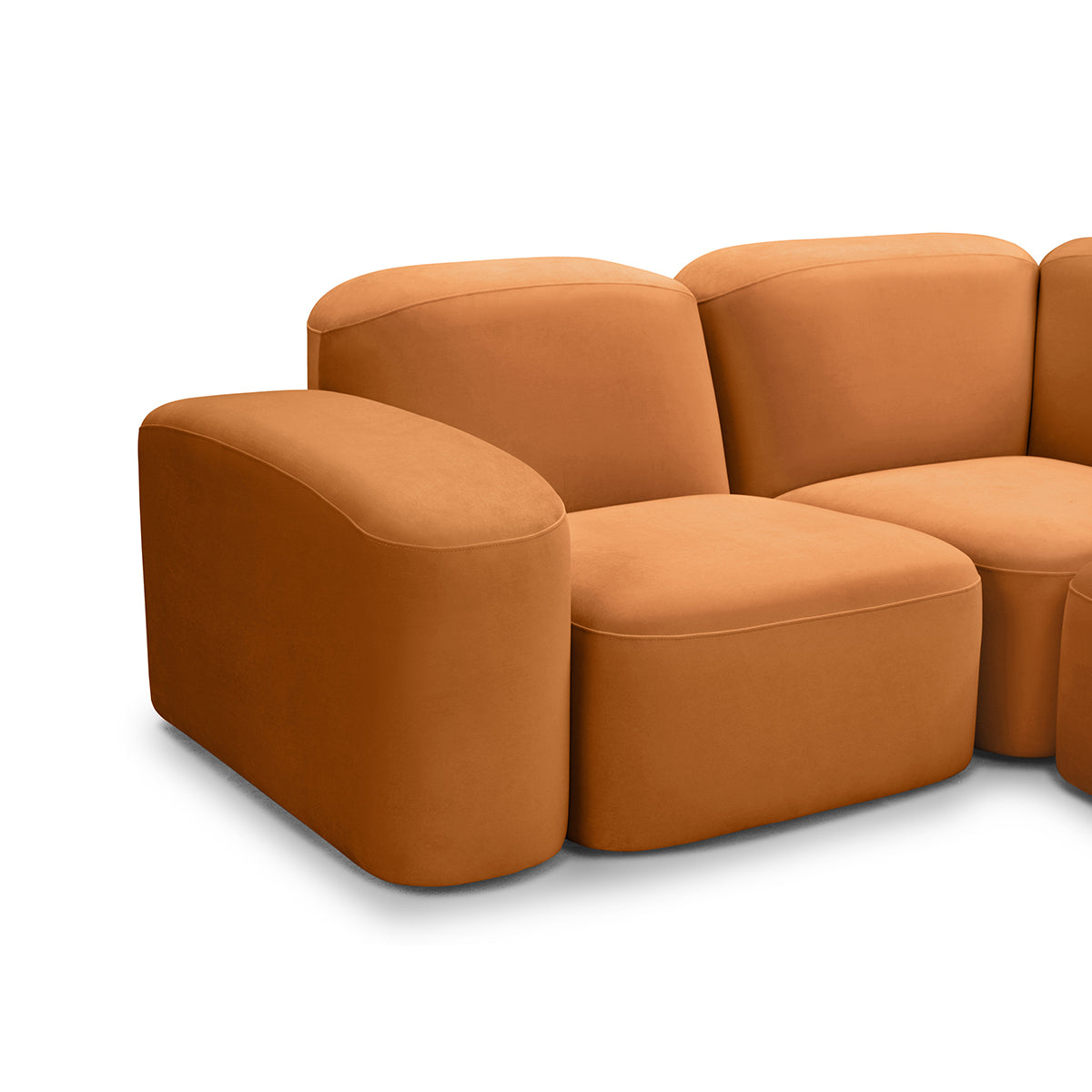 Muse 5 Piece RAF Chaise Modular Sofa