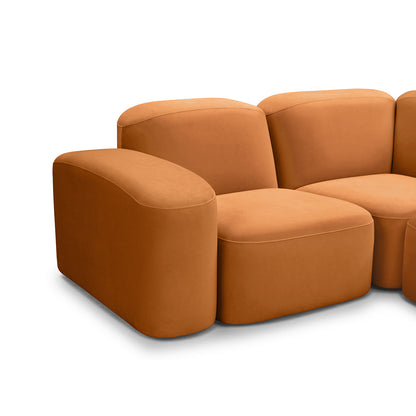 Muse 5 Piece RAF Chaise Modular Sofa