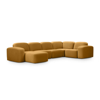 Muse 5 Piece RAF Chaise Modular Sofa