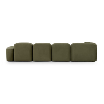 Muse 5 Piece RAF Chaise Modular Sofa