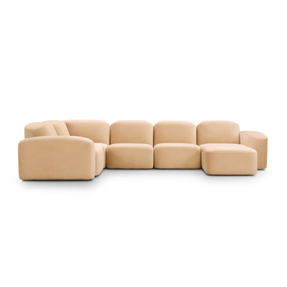Muse 5 Piece RAF Chaise Modular Sofa