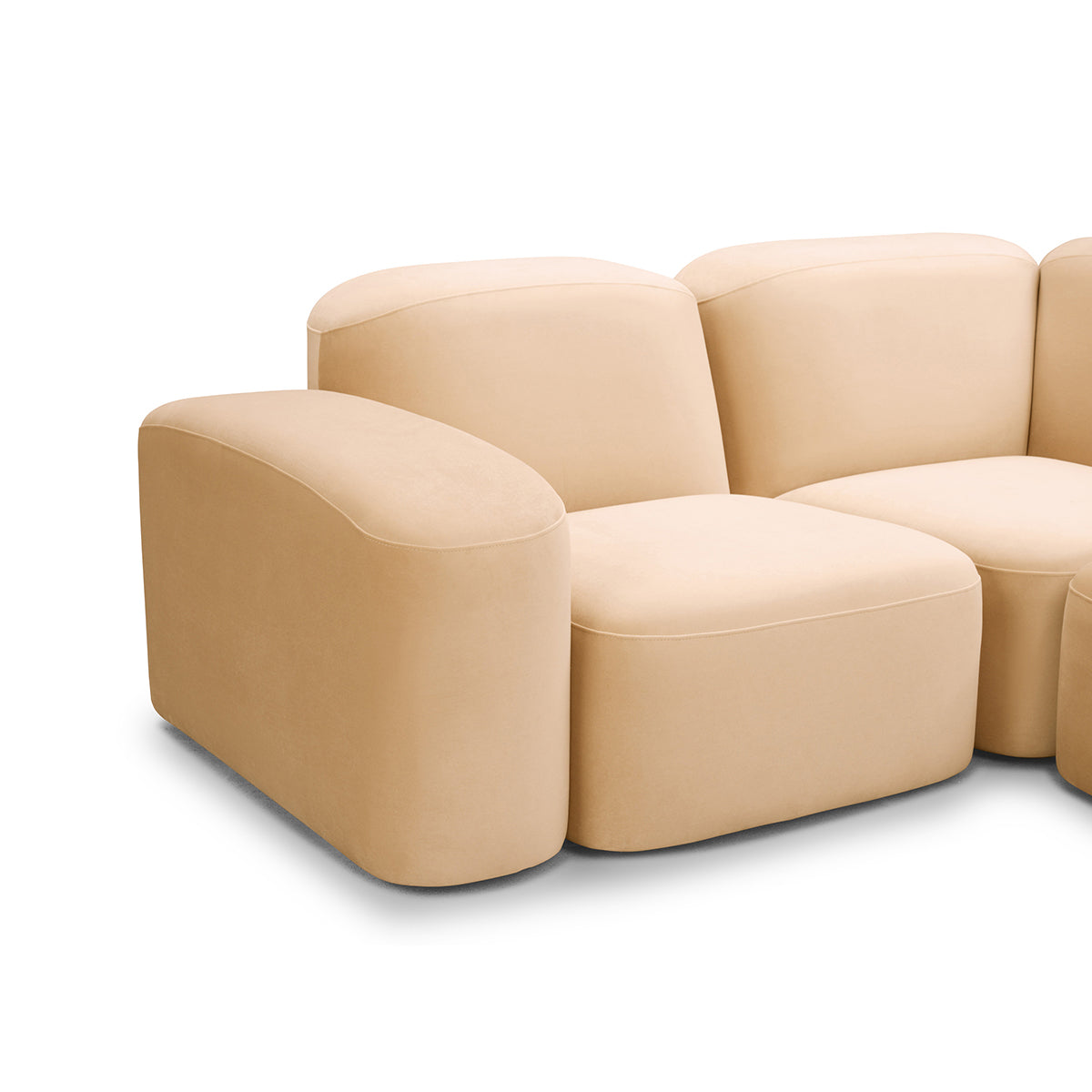 Muse 5 Piece RAF Chaise Modular Sofa