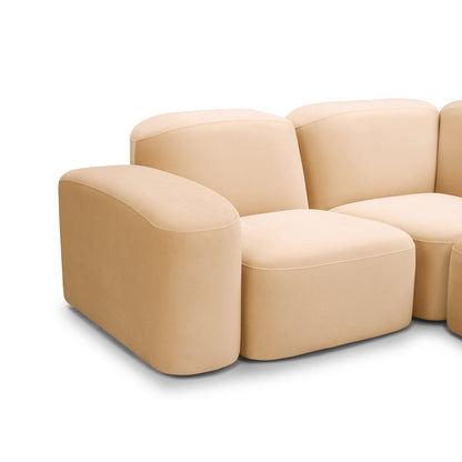 Muse 5 Piece RAF Chaise Modular Sofa