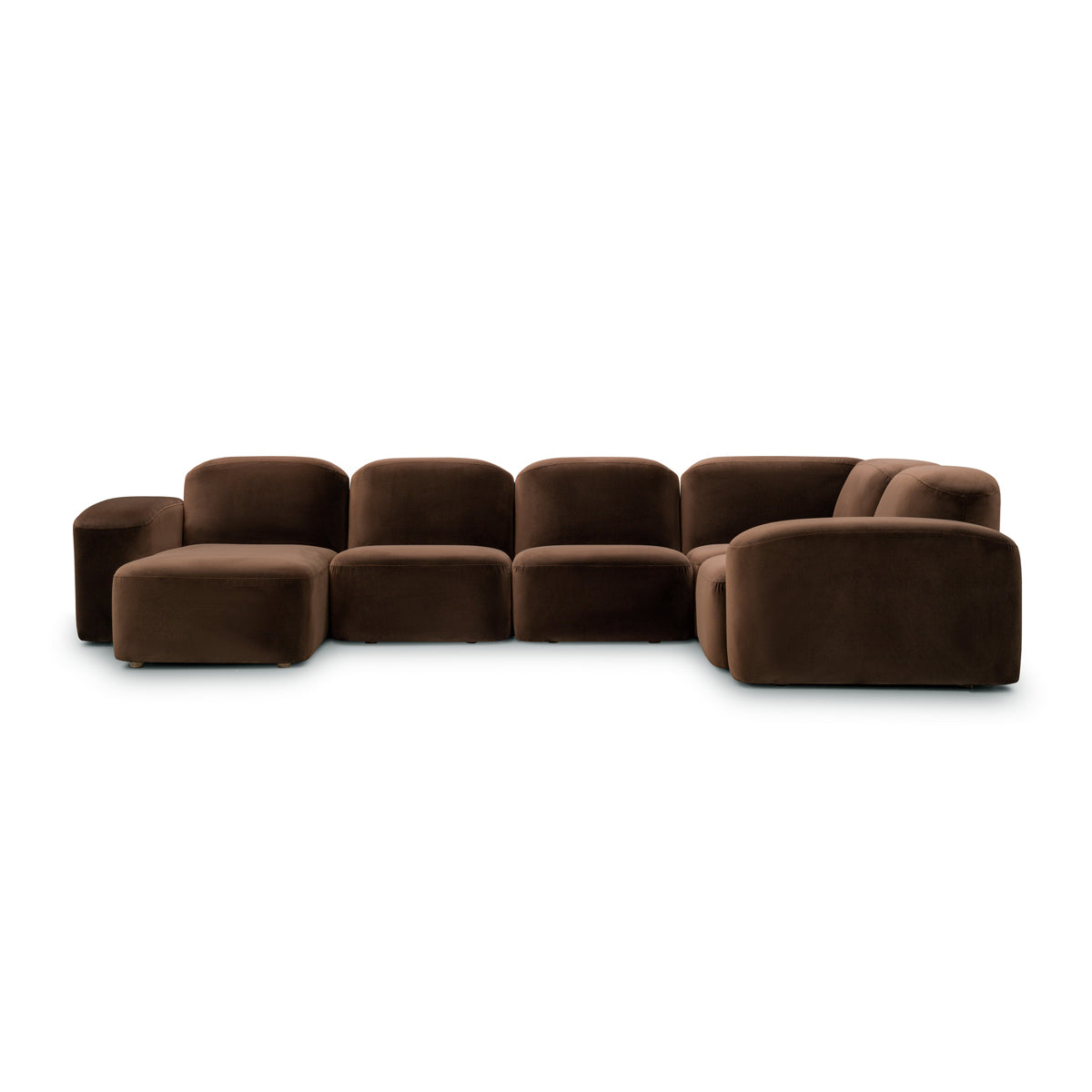 Muse 5 Piece RAF Chaise Modular Sofa