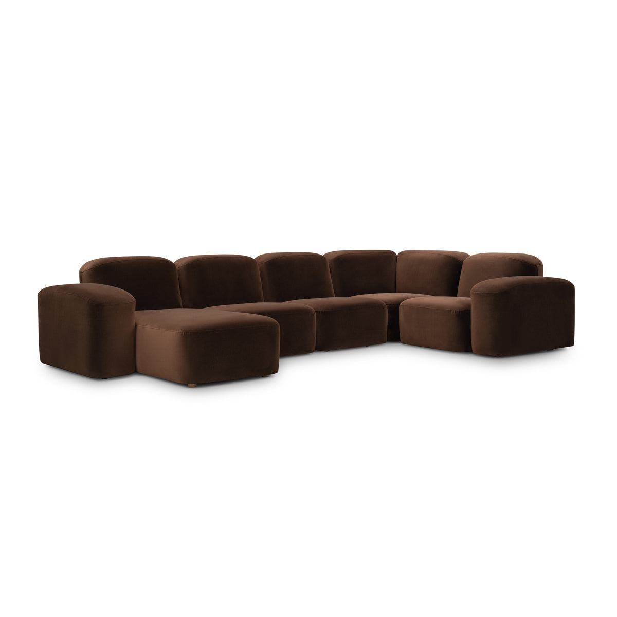 Muse 5 Piece RAF Chaise Modular Sofa