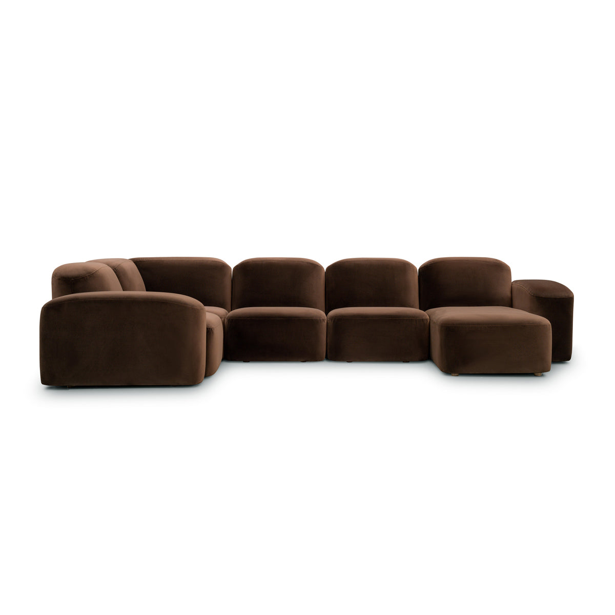 Muse 5 Piece RAF Chaise Modular Sofa