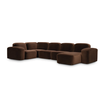 Muse 5 Piece RAF Chaise Modular Sofa