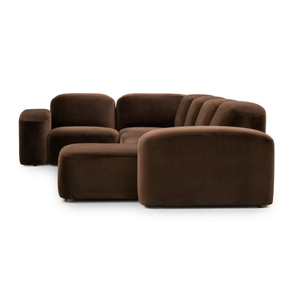 Muse 5 Piece RAF Chaise Modular Sofa