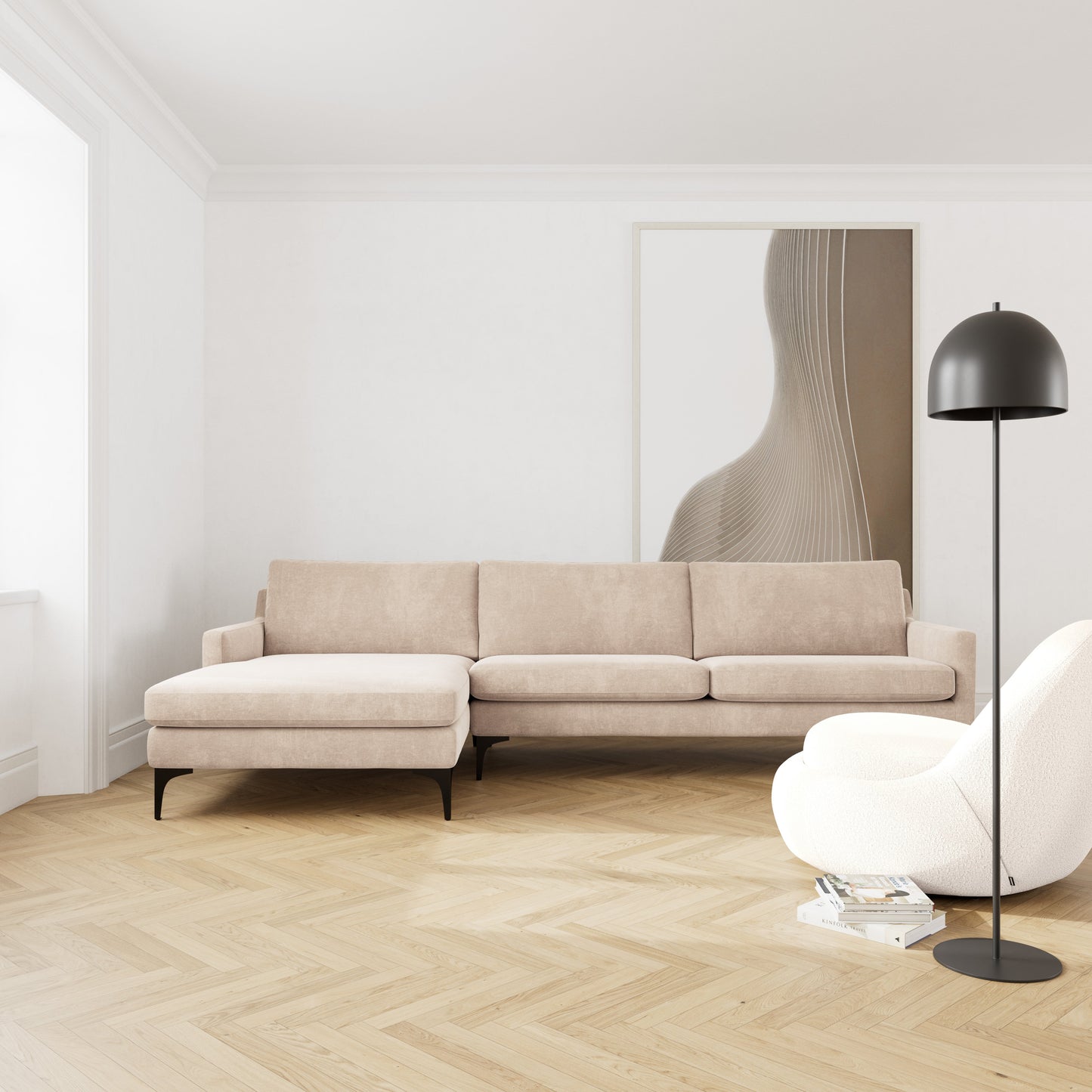 Astha Left Chaise Sofa