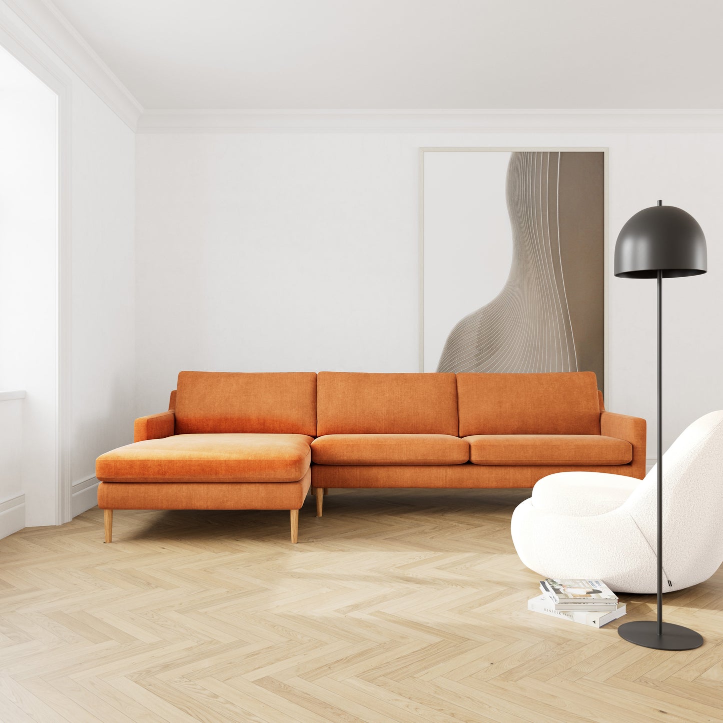 Astha Left Chaise Sofa