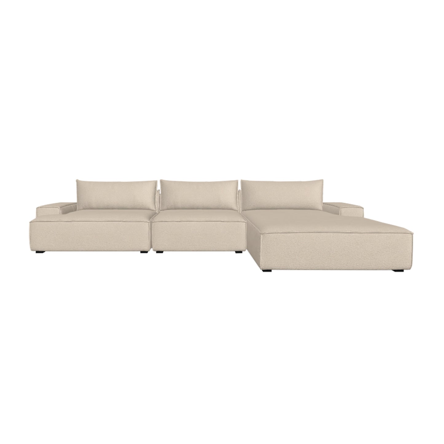 Daphne 3 Seater Modular Right Chaise Sofa