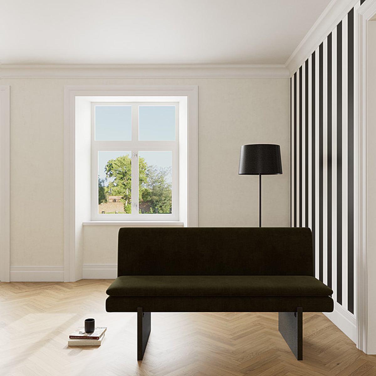 Umi Dark Walnut Dining Sofa