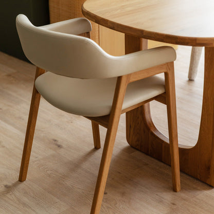 Santino Leather Dining Arm Chair