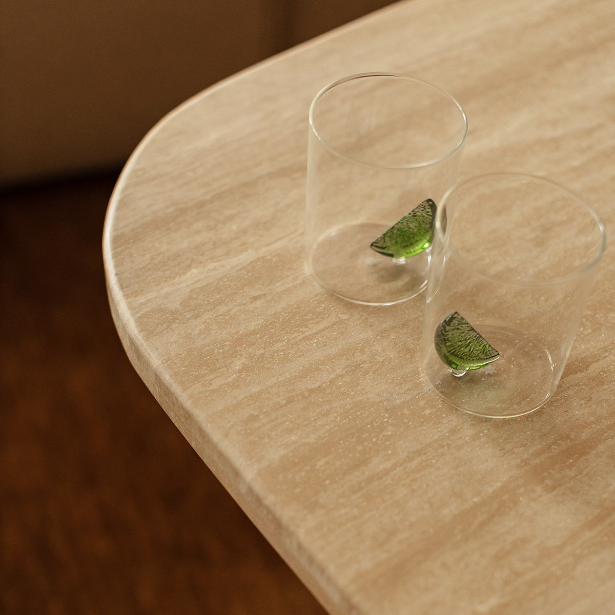 Pierro Travertine Dining Table (Oak, Travertine)