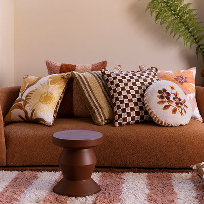 Pedestal Side Table (Chocolate)