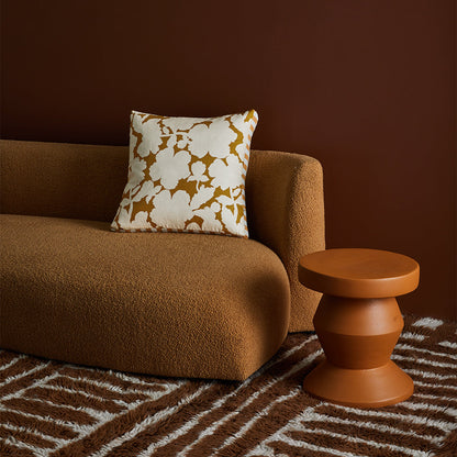 Pedestal Side Table (Tan)