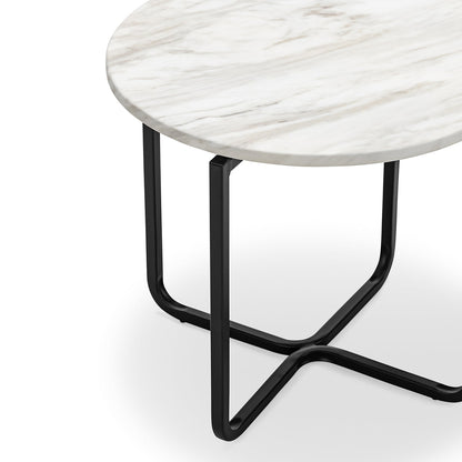 Clarina Round Marble Side Table