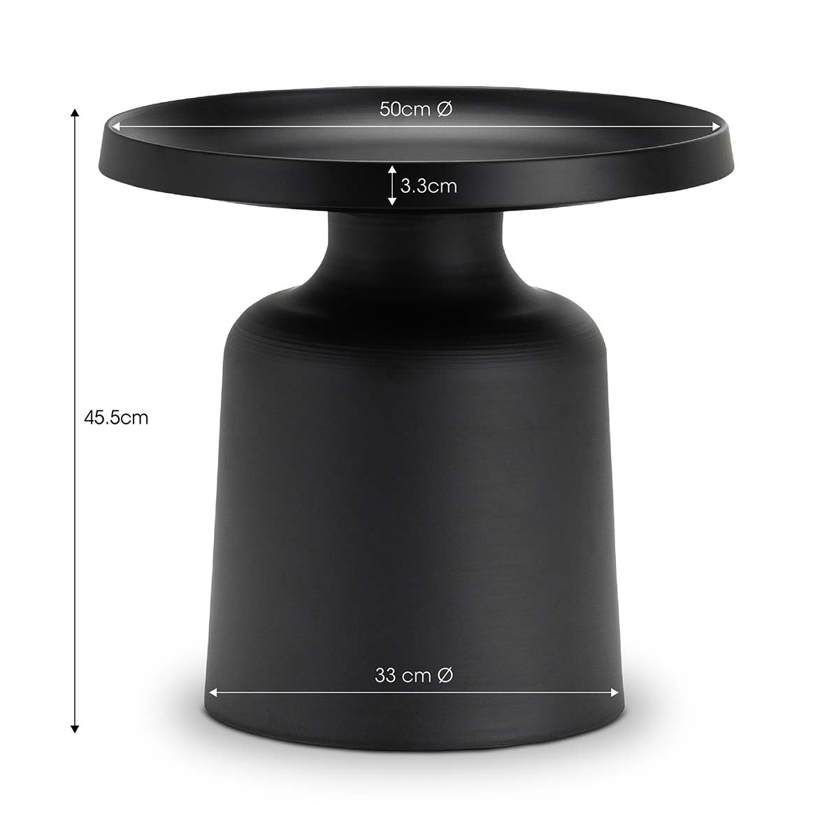 Javi Pedestal Tray Side Table