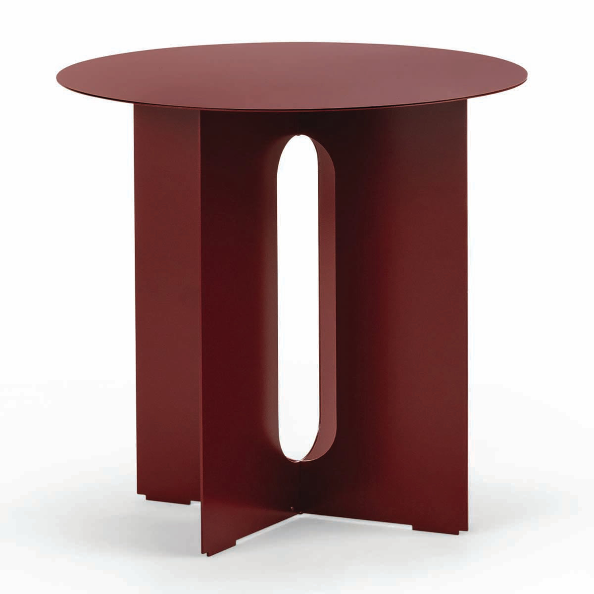 Koa Round Steel Side Table