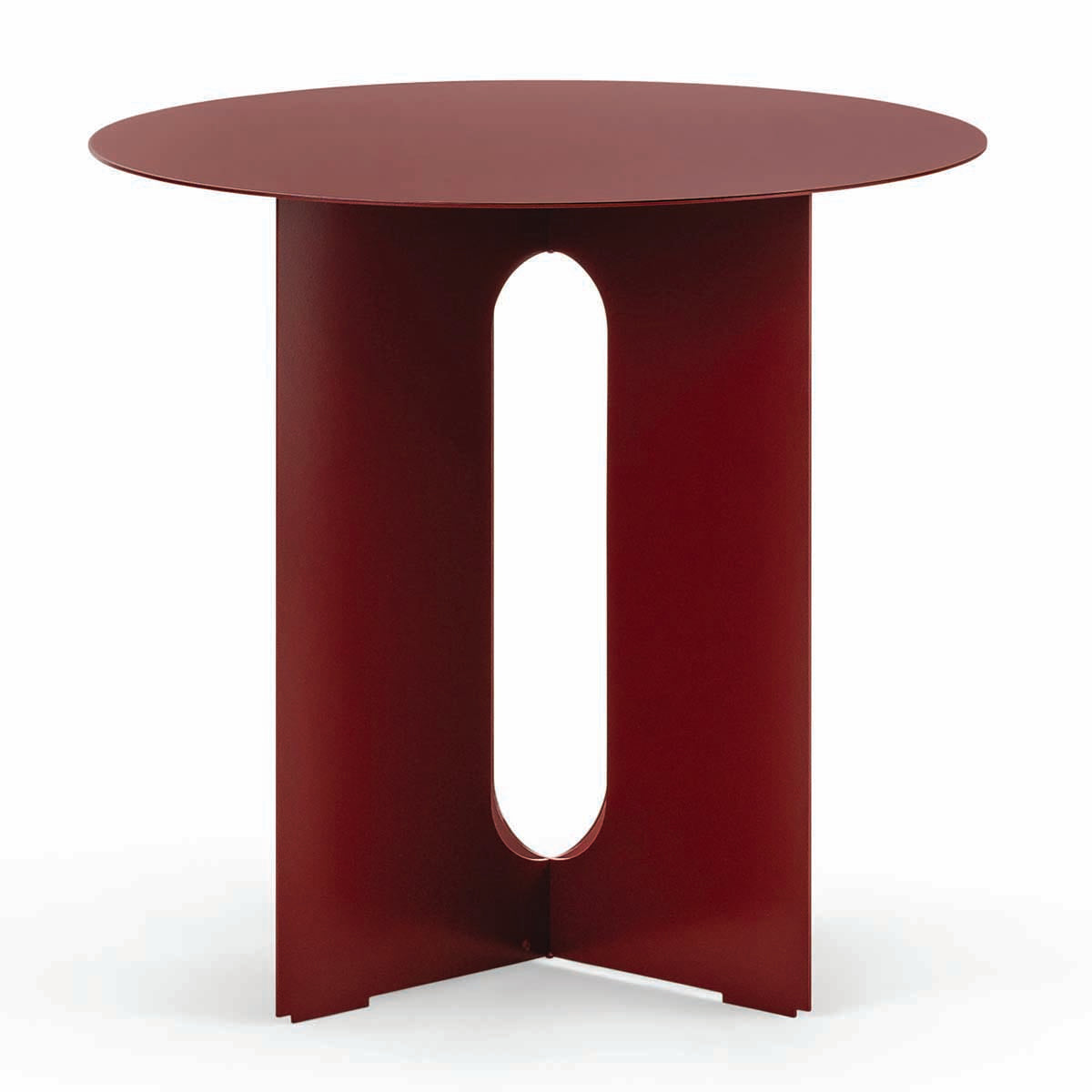 Koa Round Steel Side Table