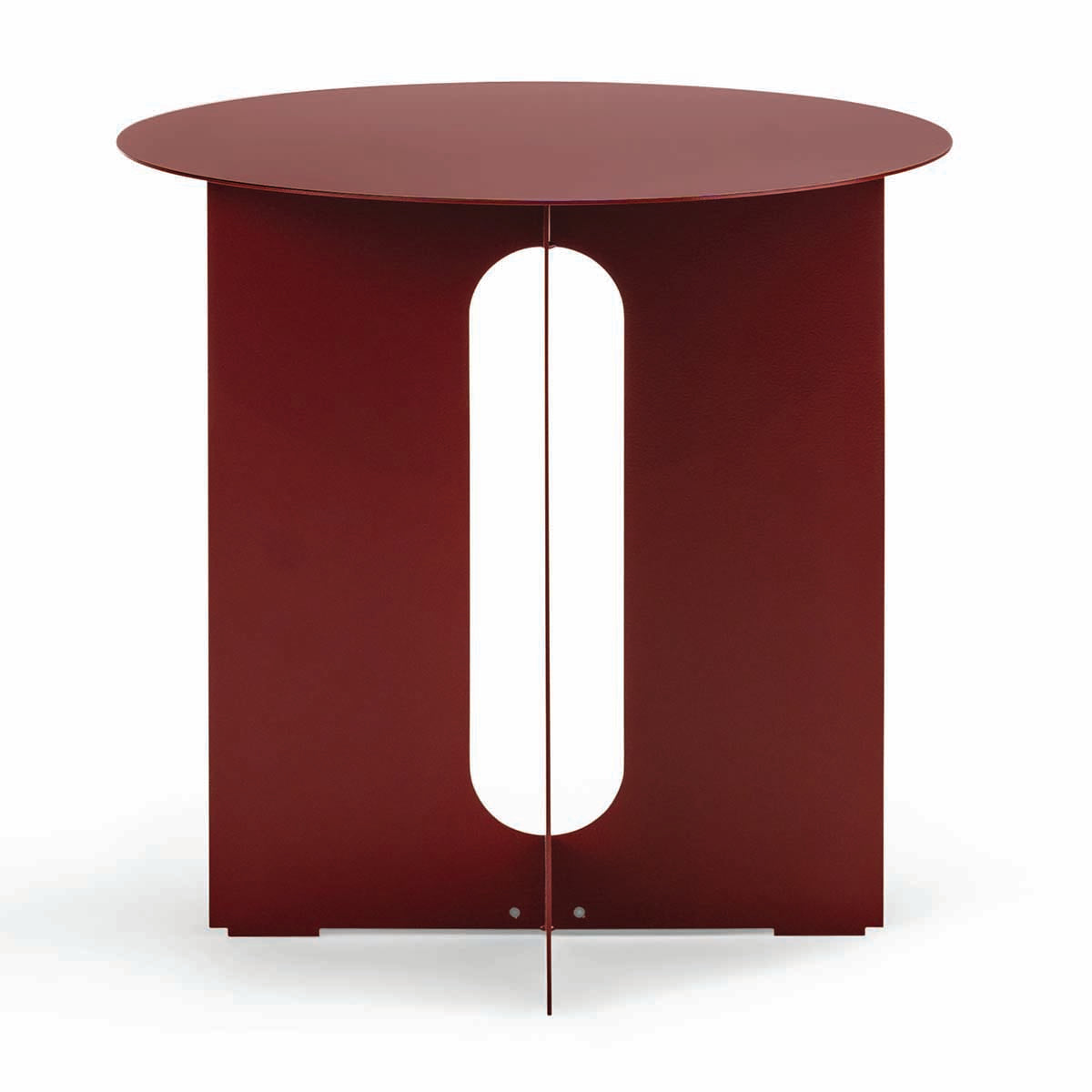 Koa Round Steel Side Table