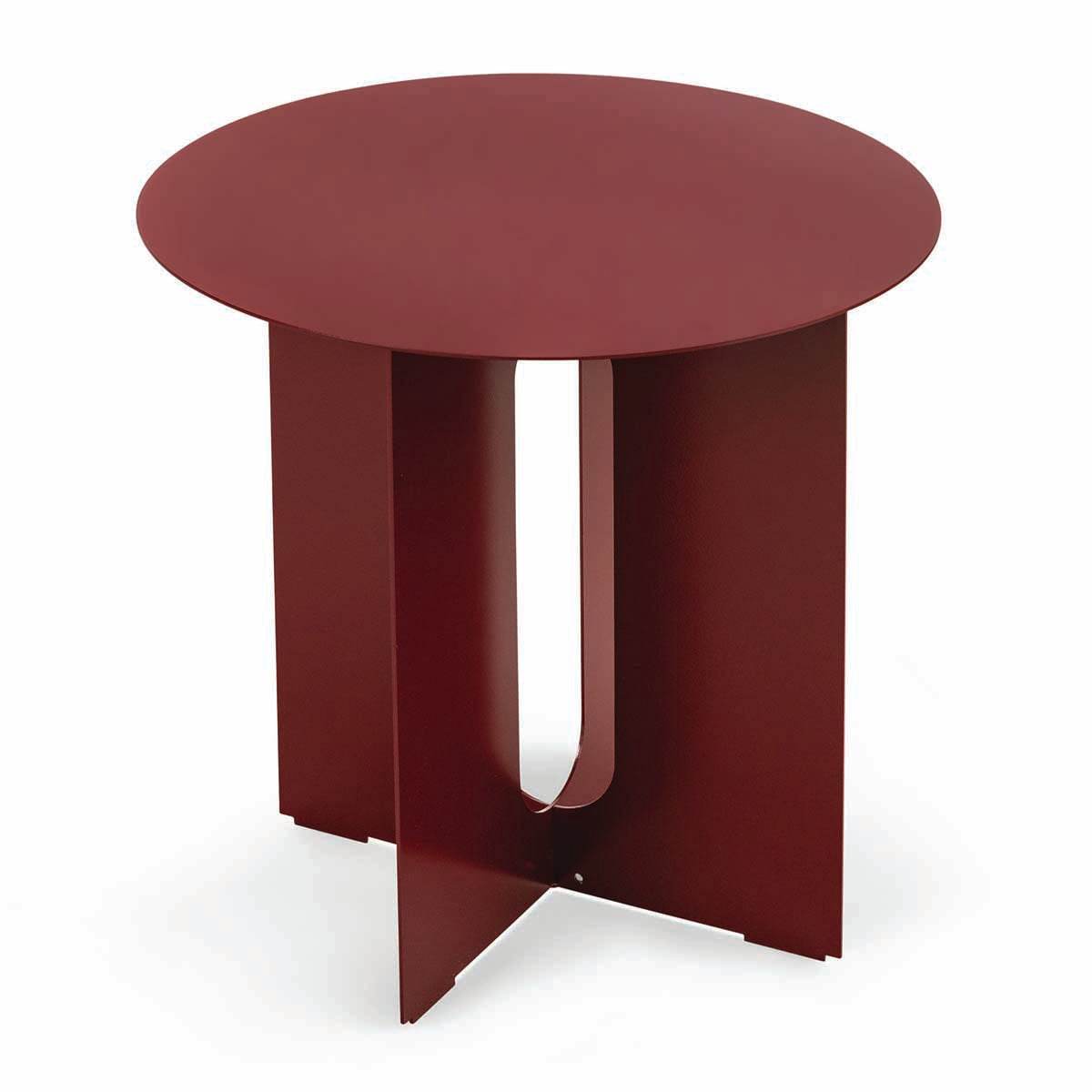 Koa Round Steel Side Table