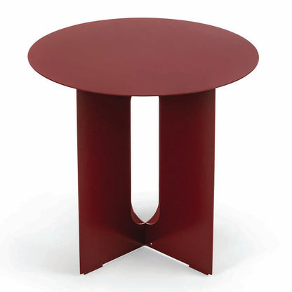 Koa Round Steel Side Table