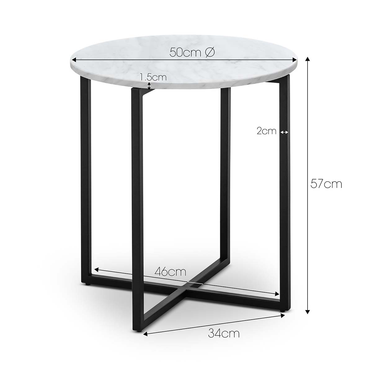 Luxe Round Marble Side Table