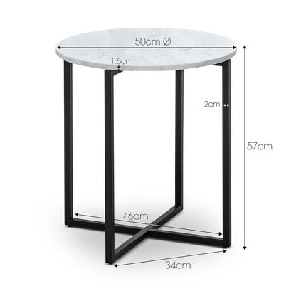 Luxe Round Marble Side Table