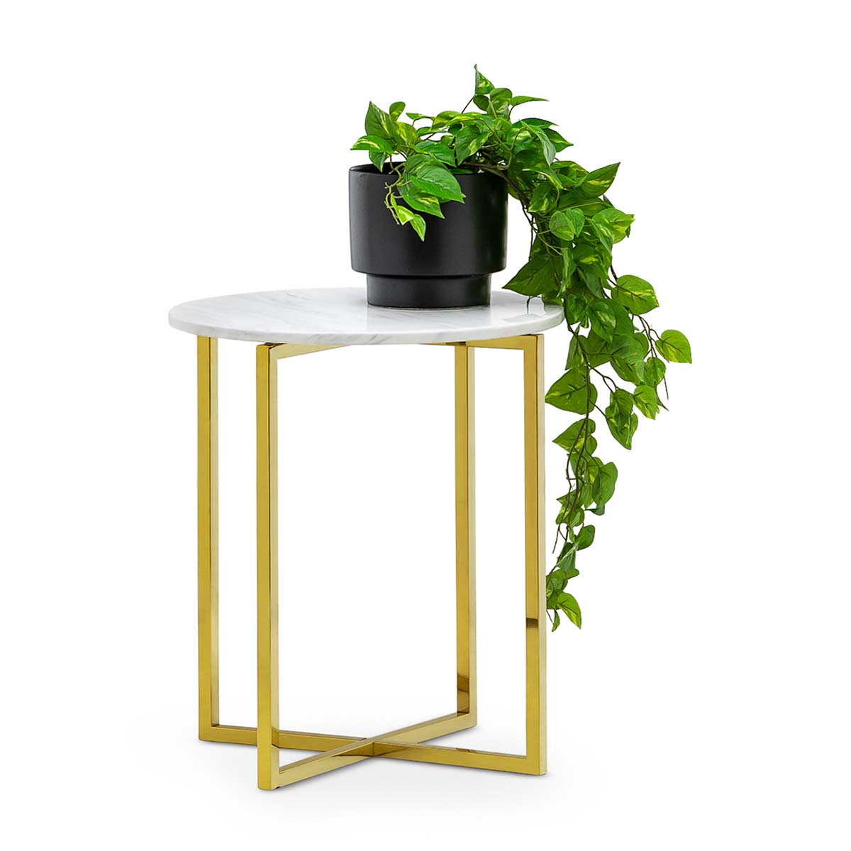 Luxe Round Marble Side Table